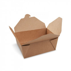 Food box (PAP/PE) nepromastitelný kraft `M` 150 x 120 x 65 mm 1300ml [50 ks]